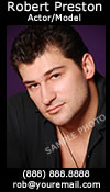 Actors Headshot business cards acting and modeling cheap headshots