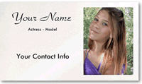 Headshot actor business cards